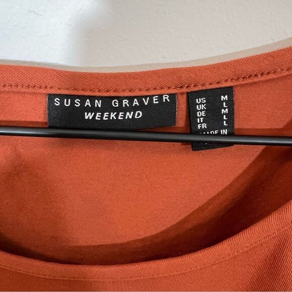 New Susan Graver Weekend Solid & Striped Cotton Modal Set of 2 Tops | Size M - Picture 9 of 13